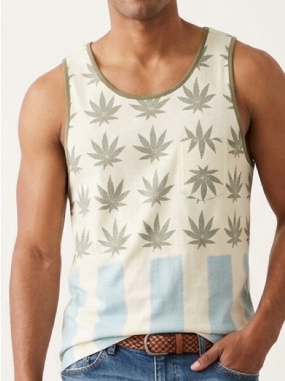 Waist High NYC Streetwear Hybrid Graphic Picket Tank Top NEW!